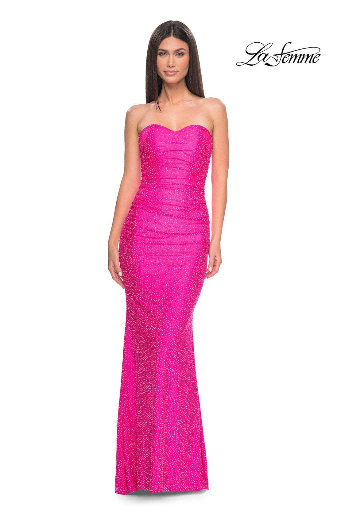 La Femme 32436 - Strapless Sweetheart Neck Prom Gown
