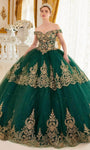 Corset Natural Waistline Lace-Up Sheer Applique Tiered Off the Shoulder Sweetheart Ball Gown Dress