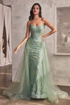 Sophisticated Fitted Embroidered Corset Natural Waistline Sheath Off the Shoulder Sleeveless Sheath Dress