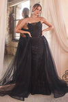 Sophisticated Off the Shoulder Sleeveless Sheath Embroidered Fitted Corset Natural Waistline Sheath Dress