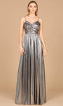 Tall A-line Goddess Ruched Pleated Back Zipper Sweetheart Natural Waistline Floor Length Spaghetti Strap Evening Dress