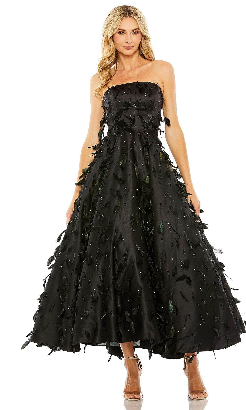 Mac Duggal 11634 - Feather Embellished Strapless Ballgown
