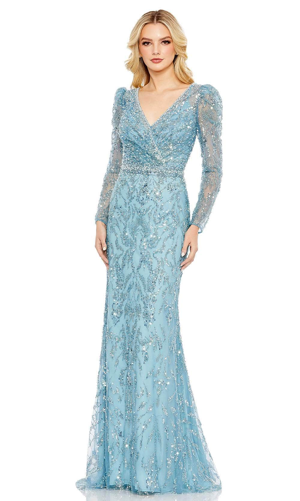 Mac Duggal 20442 - Puff Sleeve Surplice Mother of the Groom Gown
