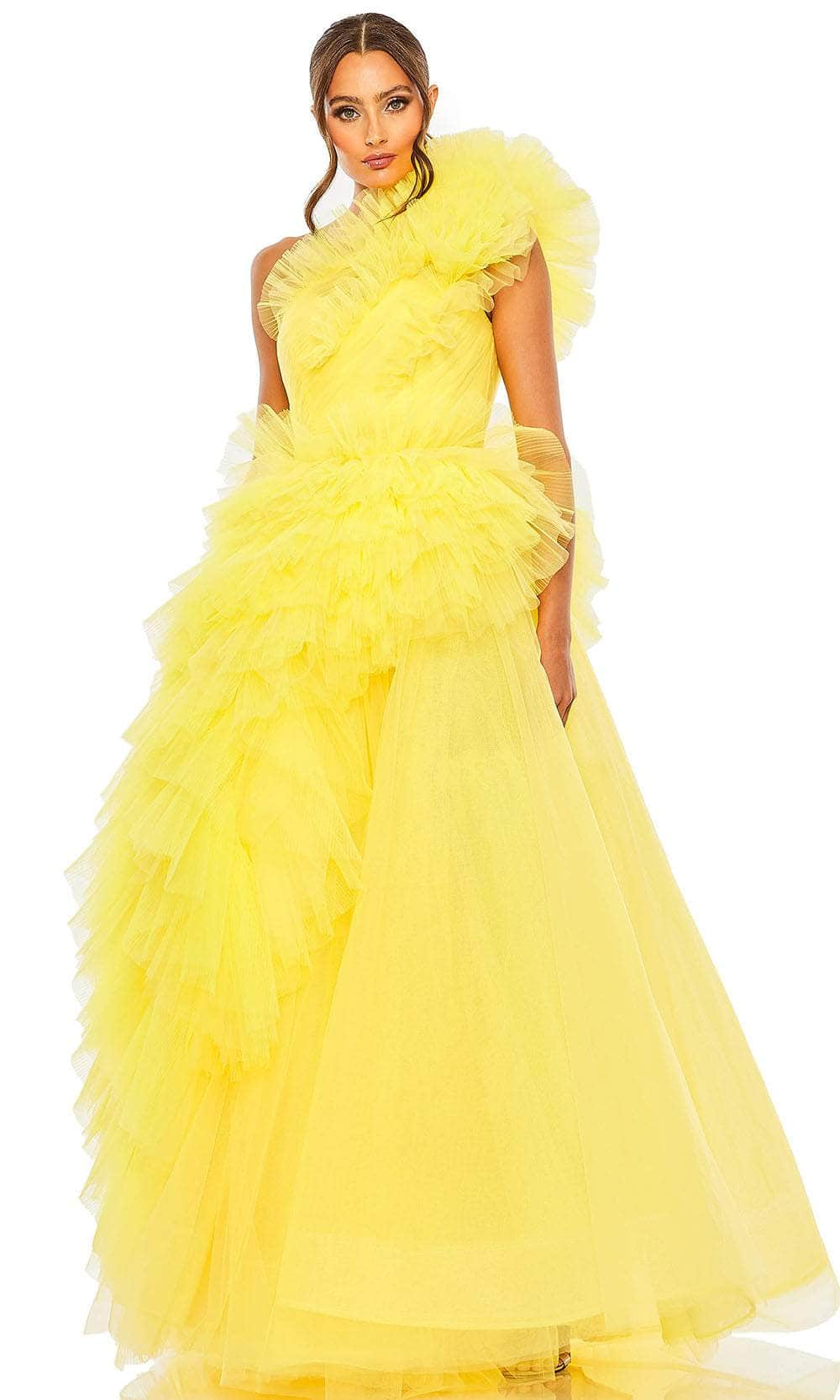 Mac Duggal 20534 - Ruffled Tulle Prom Gown
