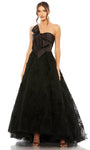 A-line Strapless Natural Waistline Sweetheart High-Low-Hem Open-Back Back Zipper Evening Dress With a Bow(s) and Ruffles