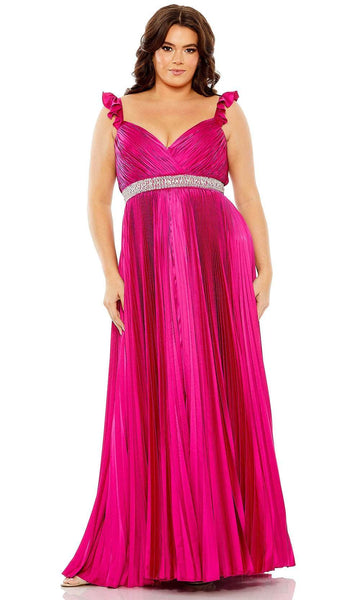 Sophisticated A-line V Back Pleated Sheath Flutter Sleeves Sweetheart Natural Waistline Sheath Dress With Rhinestones