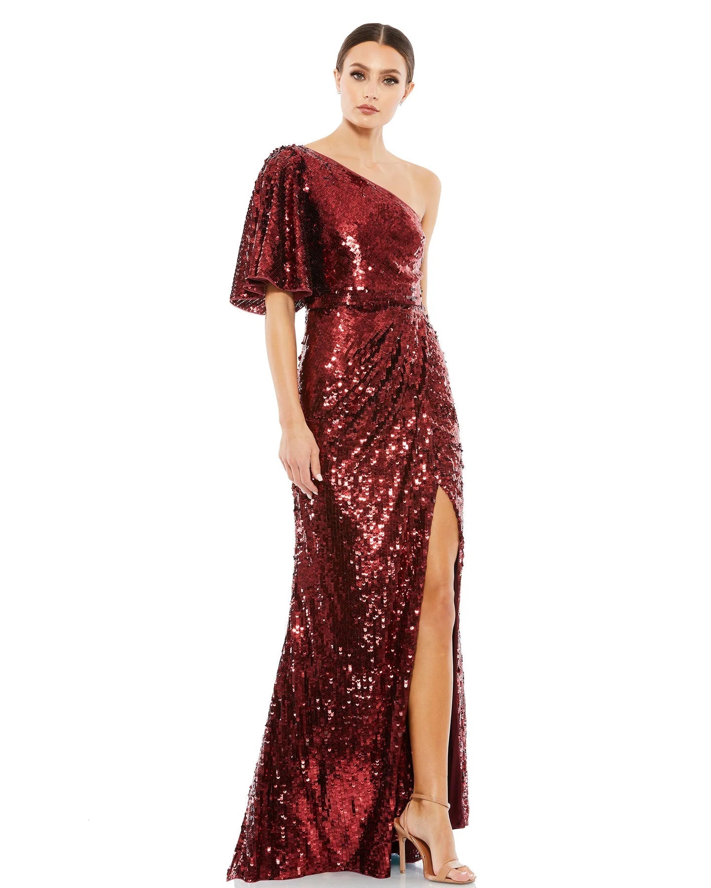 Mac Duggal - 93540 Asymmetric Sequined Gown
