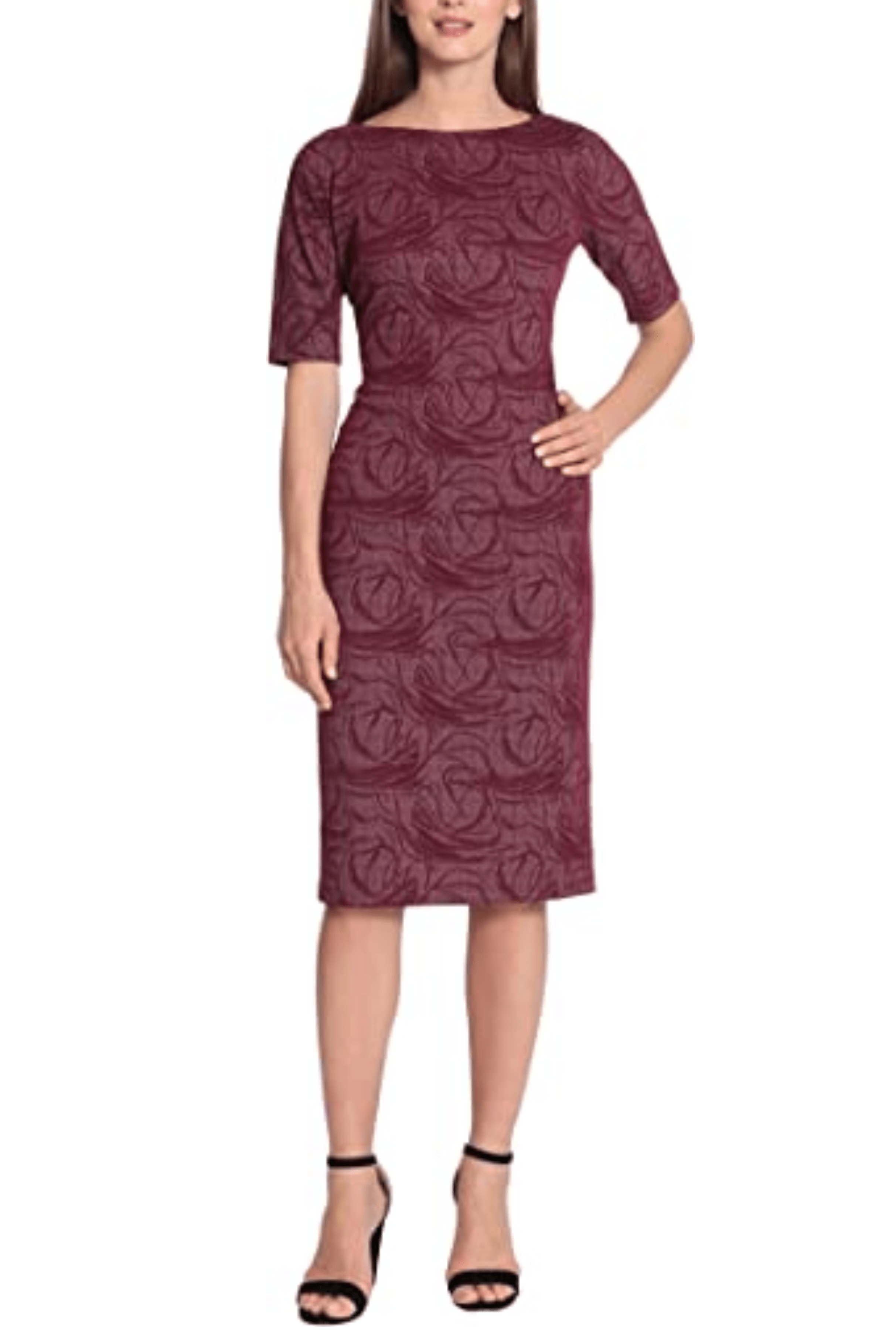 Maggy London GT158M - Fitted Jacquard Dress
