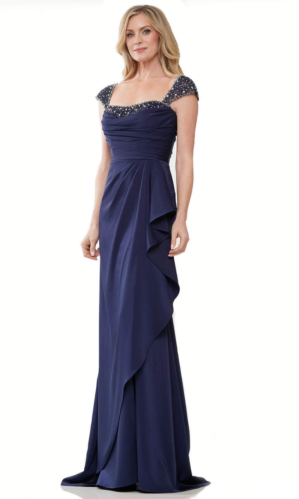 Marsoni by Colors MV1182 - Beaded Square Neck Evening Gown
