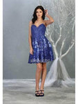 A-line Strapless Natural Waistline Fitted Back Zipper Sequined Beaded Sheer Open-Back Pleated Cocktail Above the Knee Fall Sweetheart Dress