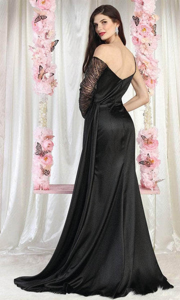 Sexy Long Sleeves Spaghetti Strap Sweetheart Mermaid Pleated Hidden Back Zipper Slit Asymmetric Sheer Open-Back Glittering Natural Waistline Evening Dress/Prom Dress with a Brush/Sweep Train With a Sa