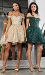 Sophisticated A-line Cocktail Short Natural Waistline 2012 Lace-Up Applique Glittering Off the Shoulder Lace Sweetheart Dress With Rhinestones