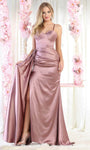 Sweetheart Sleeveless Spaghetti Strap Back Zipper Sheer Slit Sheath Natural Waistline Sheath Dress/Prom Dress With a Sash