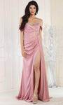Sweetheart Back Zipper Ruched Beaded Lace-Up Slit Sheath Natural Waistline Off the Shoulder Sheath Dress/Prom Dress