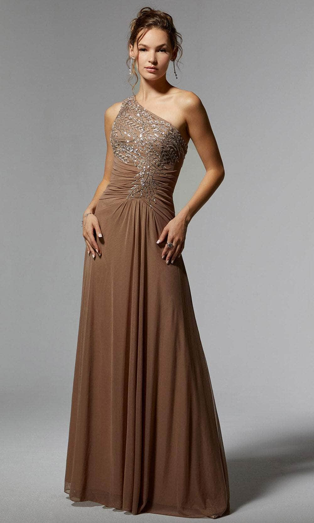 MGNY By Mori Lee 72910 - Ruched Waist Evening Dress
