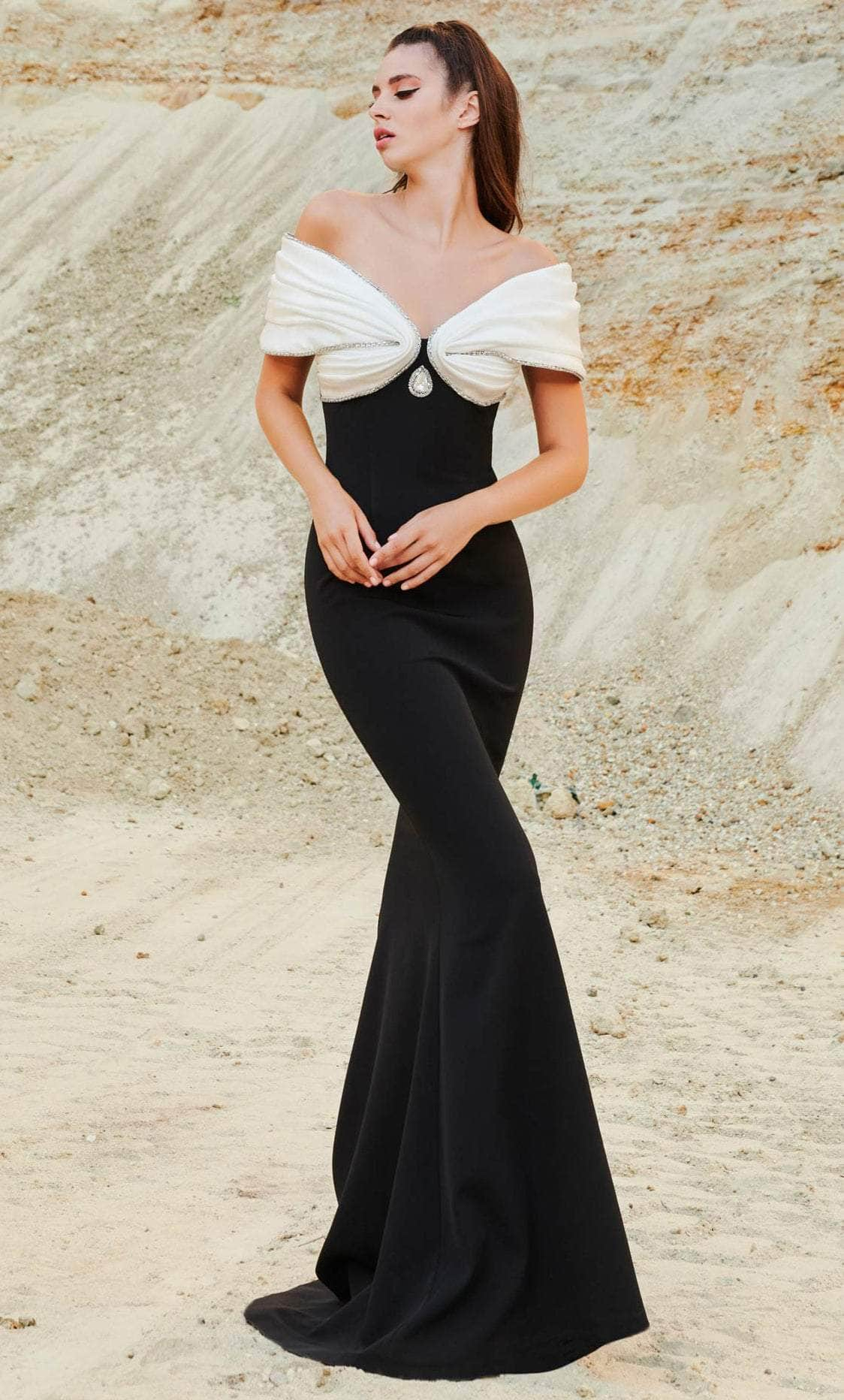 MNM Couture 2781 - Trumpet Off Shoulder Gown
