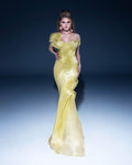 Sophisticated Organza Asymmetric Draped Goddess Fitted Corset Natural Waistline Mermaid Off the Shoulder One Shoulder Dress