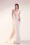 Pleated V Back Back Zipper Fitted Asymmetric Fit-and-Flare Mermaid Natural Waistline Sleeveless Dress