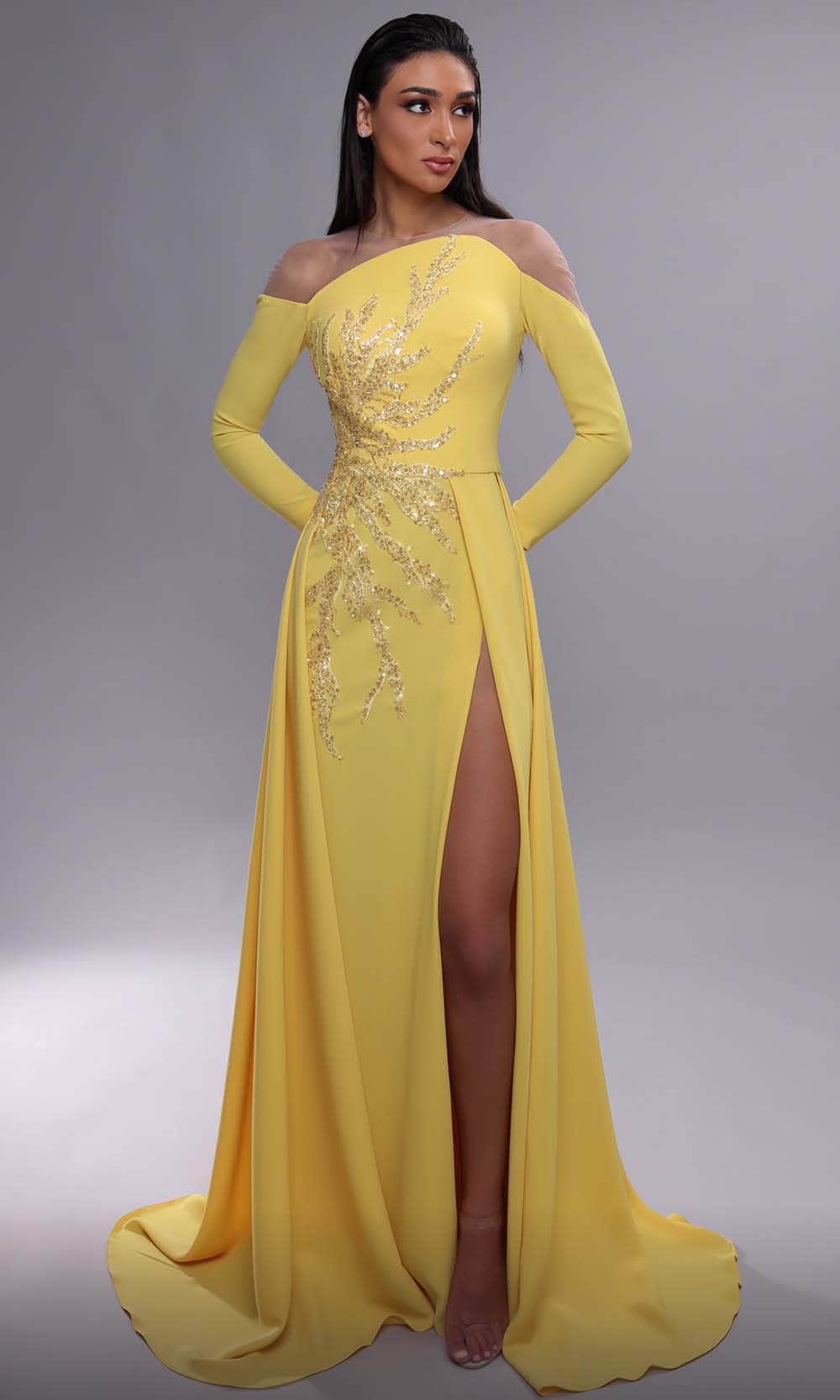 MNM Couture K4089 - Long Sleeve Evening Dress
