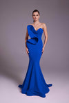 Strapless Mermaid Sweetheart Crepe Fitted Back Zipper Natural Waistline Dress