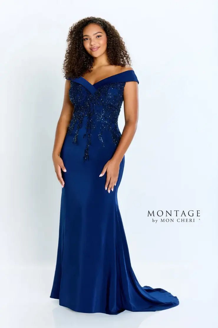 Montage by Mon Cheri - 220932 V-Neck Evening Dress
