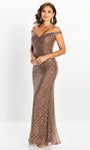 Sophisticated Tulle Sweetheart Off the Shoulder Sequined Fitted Back Zipper Beaded Sheath Floor Length Natural Waistline Sheath Dress