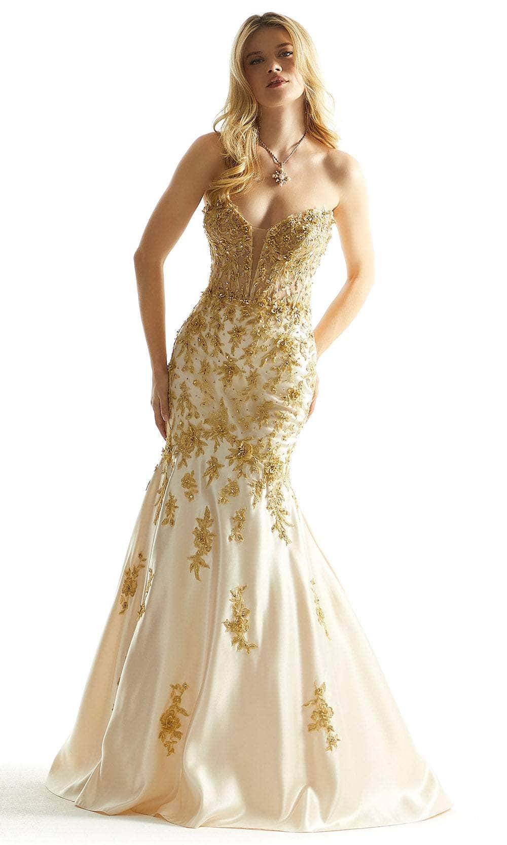 Mori Lee 49060 - Mermaid Floral Prom Dress
