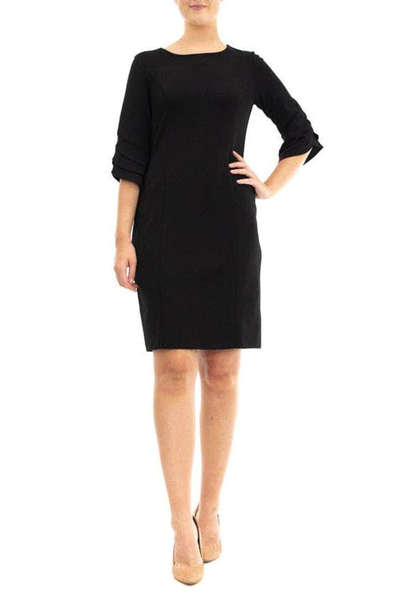 Nina Leonard L1040A - Quarter Sleeve Sheath Dress
