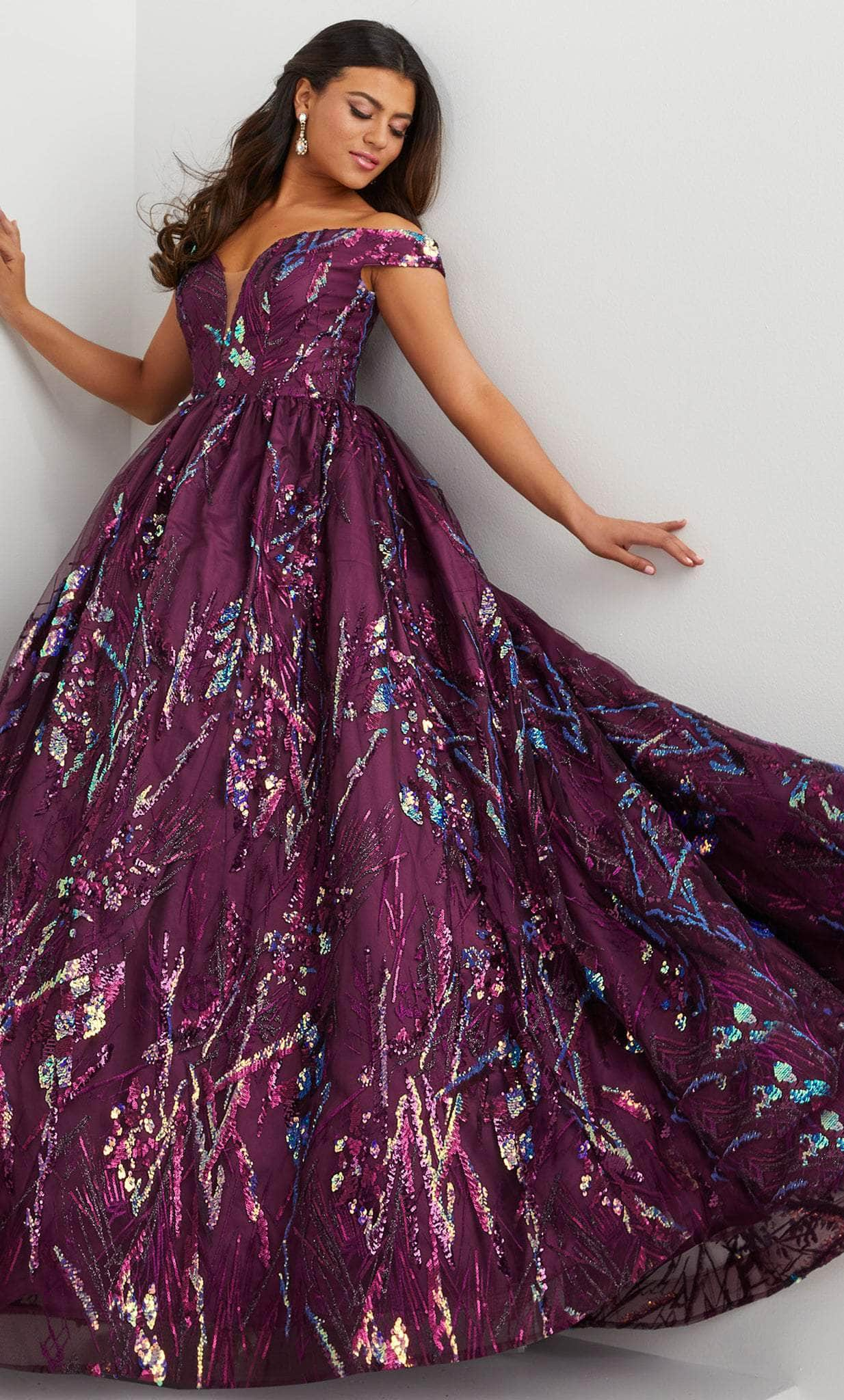 Panoply 14128 - Sequin Ornate Evening Ballgown
