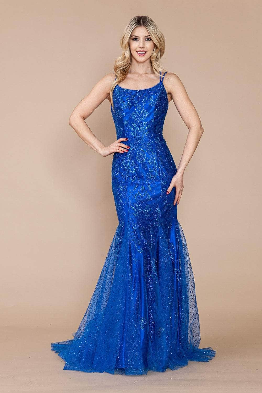 Poly USA 9306 - Dual Strap Mermaid Prom Dress
