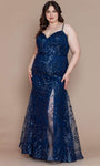 Glitter Sweetheart Plus Prom Dress