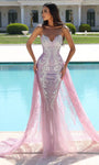 Strapless Fitted Glittering Sweetheart Floor Length Natural Waistline Sheath Bodycon Dress/Sheath Dress