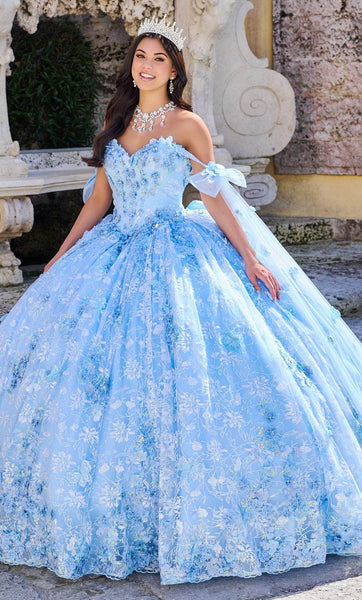 Glittering Lace-Up Sequined Tulle Floral Print Sweetheart Corset Natural Waistline Ball Gown Dress with a Chapel Train With a Bow(s) and a Sash