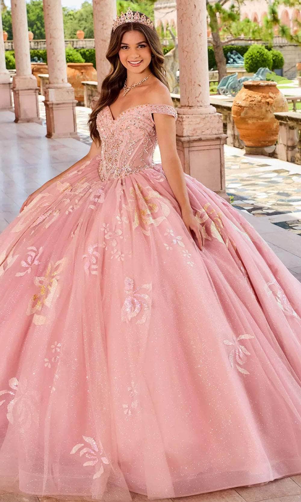 Princesa by Ariana Vara PR30156 - Off-Shoulder Sequined Prom Gown
