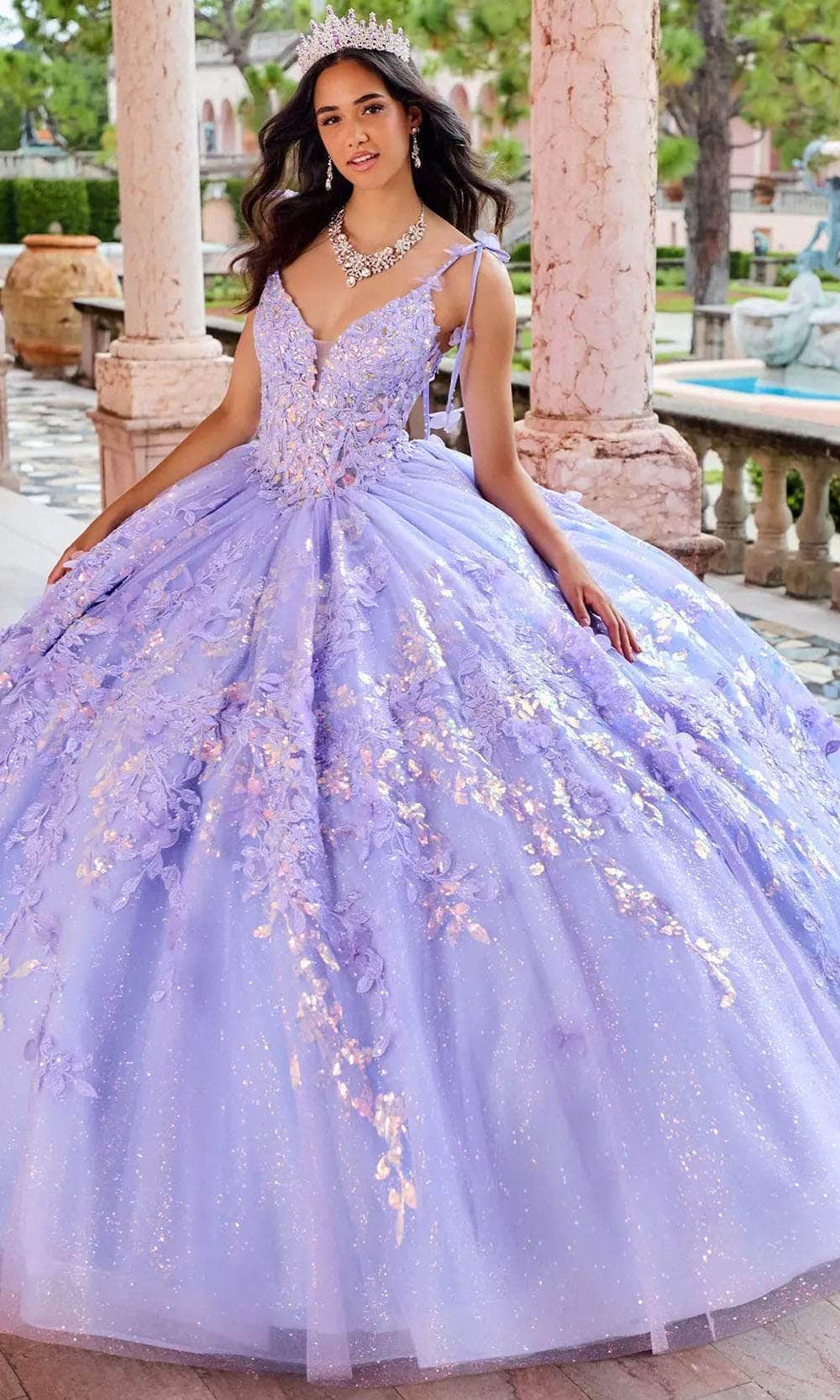 Princesa by Ariana Vara PR30157 - Floral Sleeveless Prom Gown
