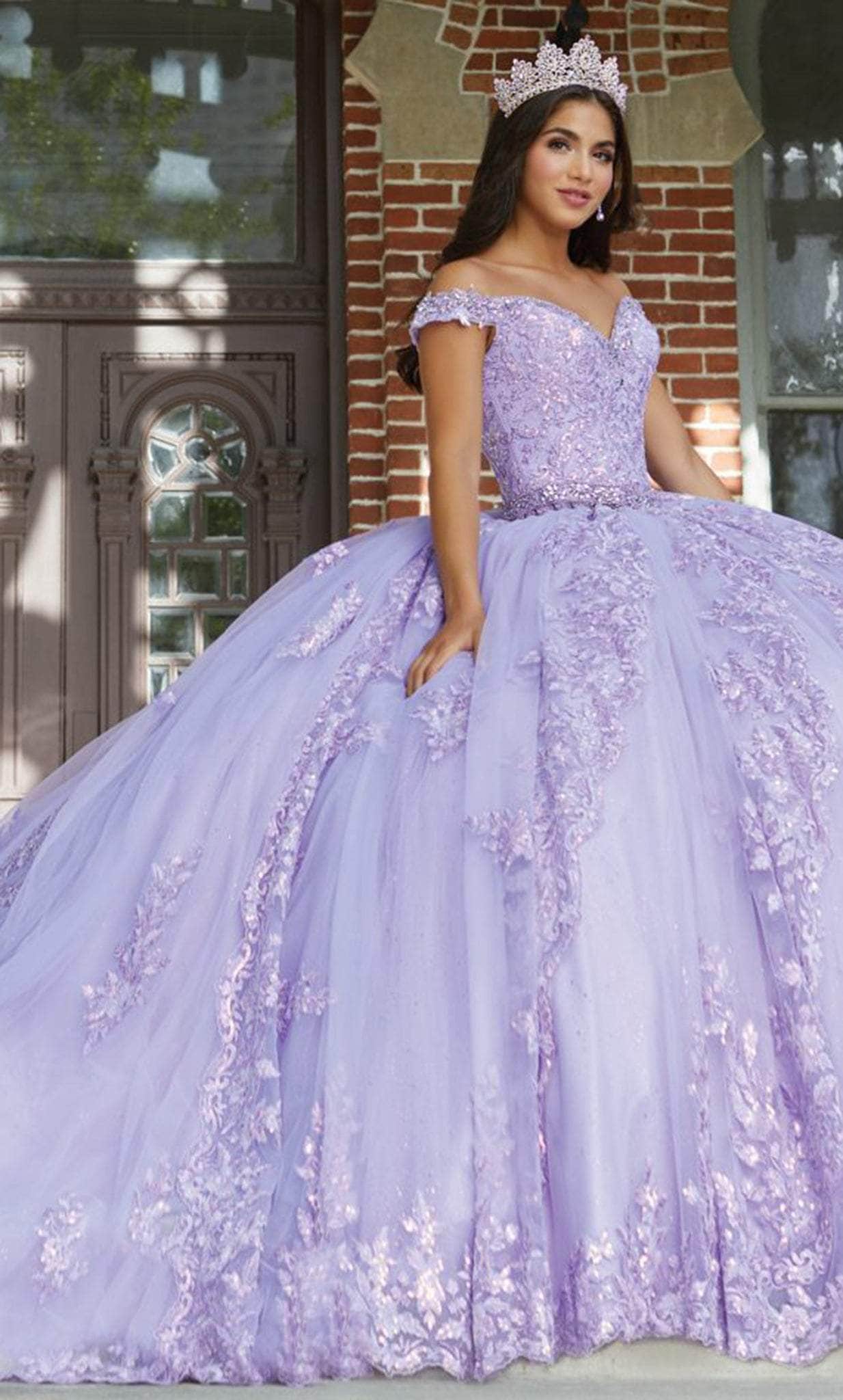 Quinceanera Collection 26048 - Beaded Floral Quinceanera Dress
