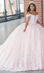 Sweetheart Off the Shoulder Glittering Lace-Up Mesh Applique Fitted Fall Natural Waistline Floral Print Ball Gown Dress with a Chapel Train with a Court Train