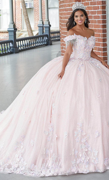 Floral Print Fitted Lace-Up Applique Glittering Mesh Sweetheart Off the Shoulder Fall Natural Waistline Ball Gown Dress with a Chapel Train with a Court Train