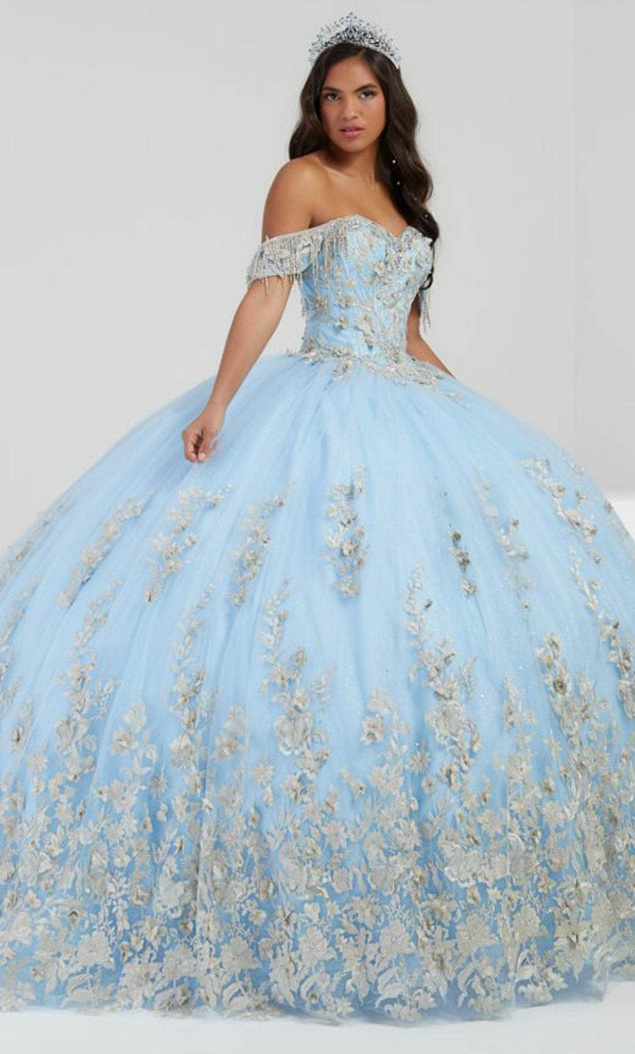 Quinceanera Collection 26055 - Embellished Off-Shoulder Ballgown
