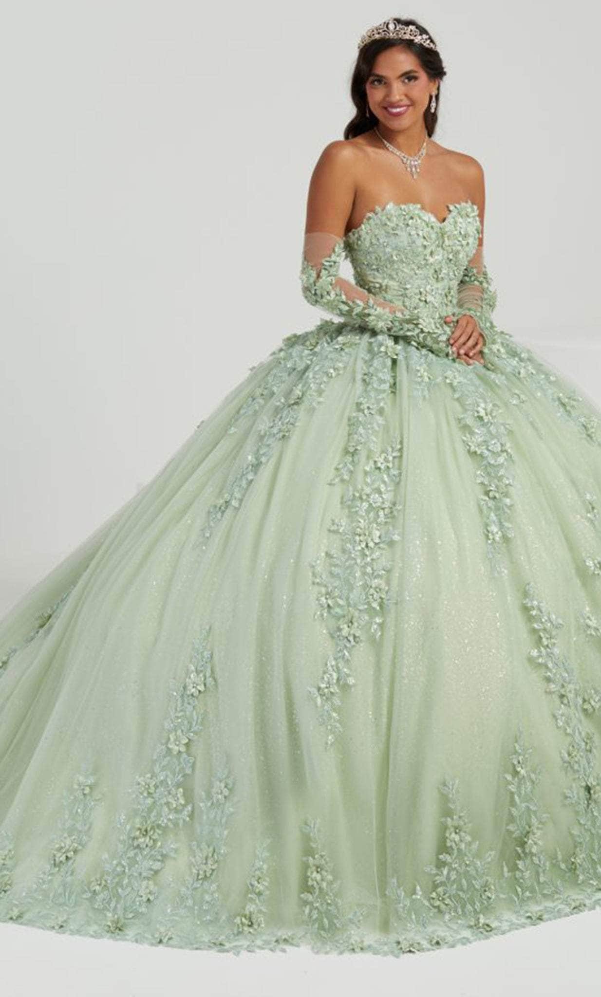 Quinceanera Collection 26070 - Strapless Embroidered Ball Gown

