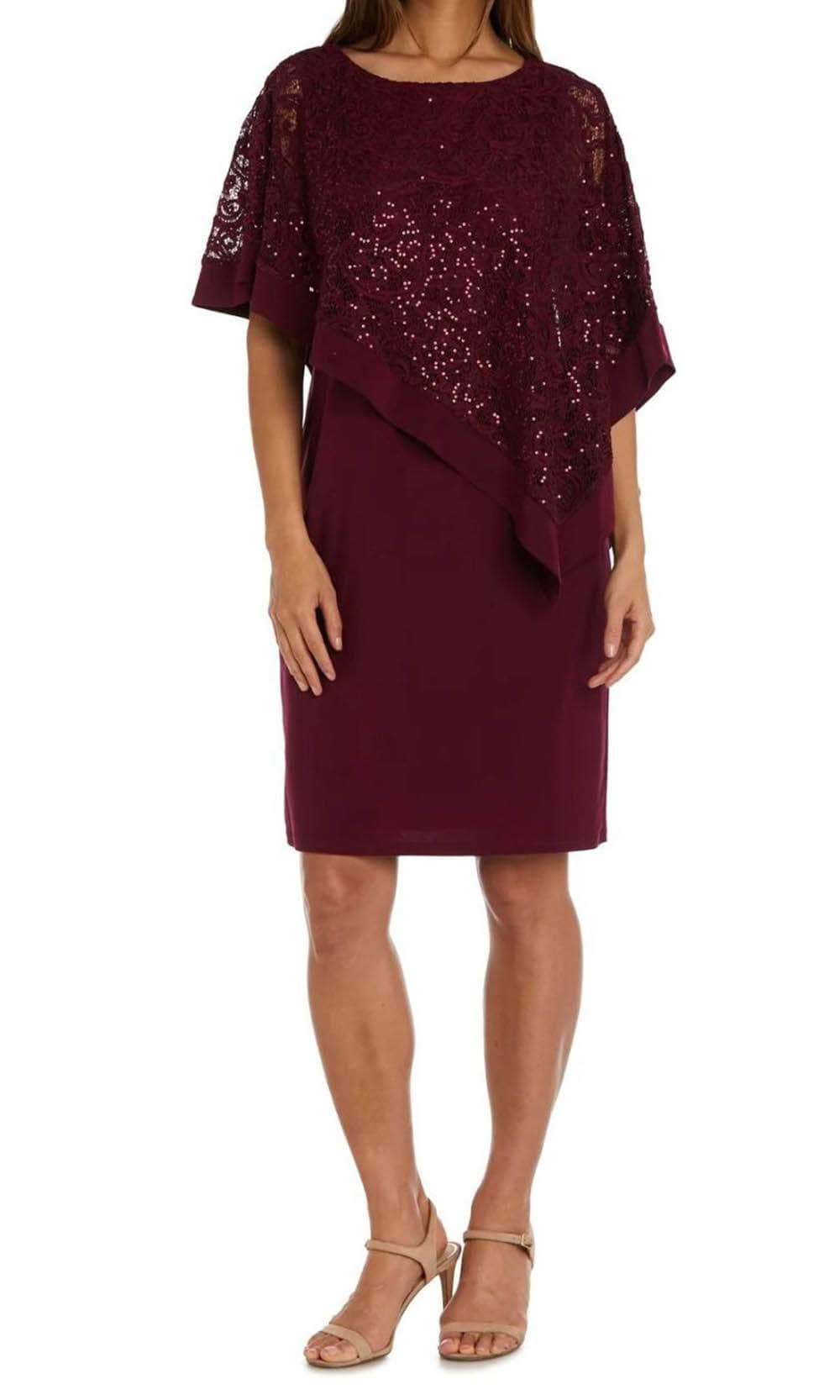 R&M Richards 2292 - Lace Poncho Cocktail Dress
