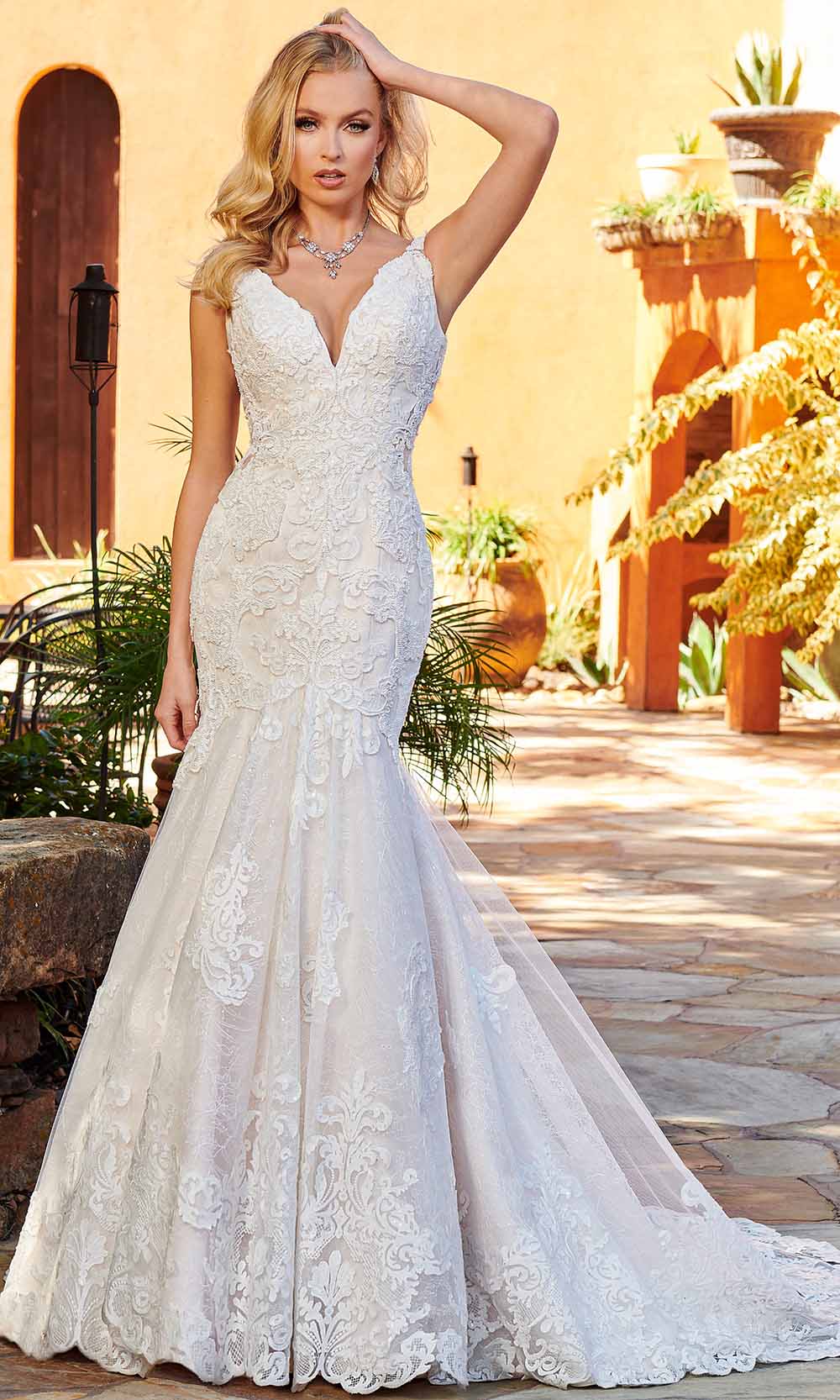 Rachel Allan Bridal RB4145 - V-Neck Trumpet Bridal Gown
