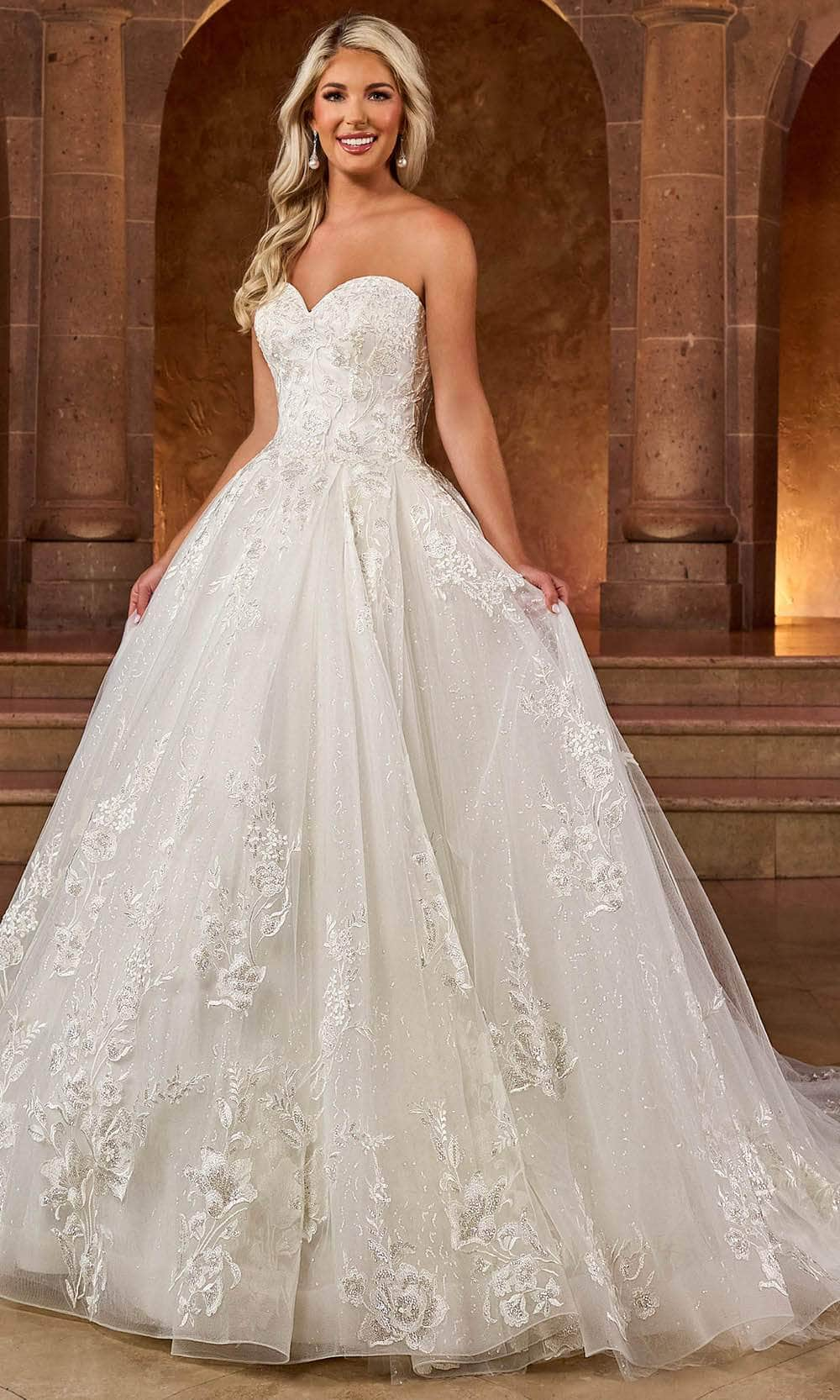 Rachel Allan RB4165 - Sweetheart Pleated Bridal Ballgown
