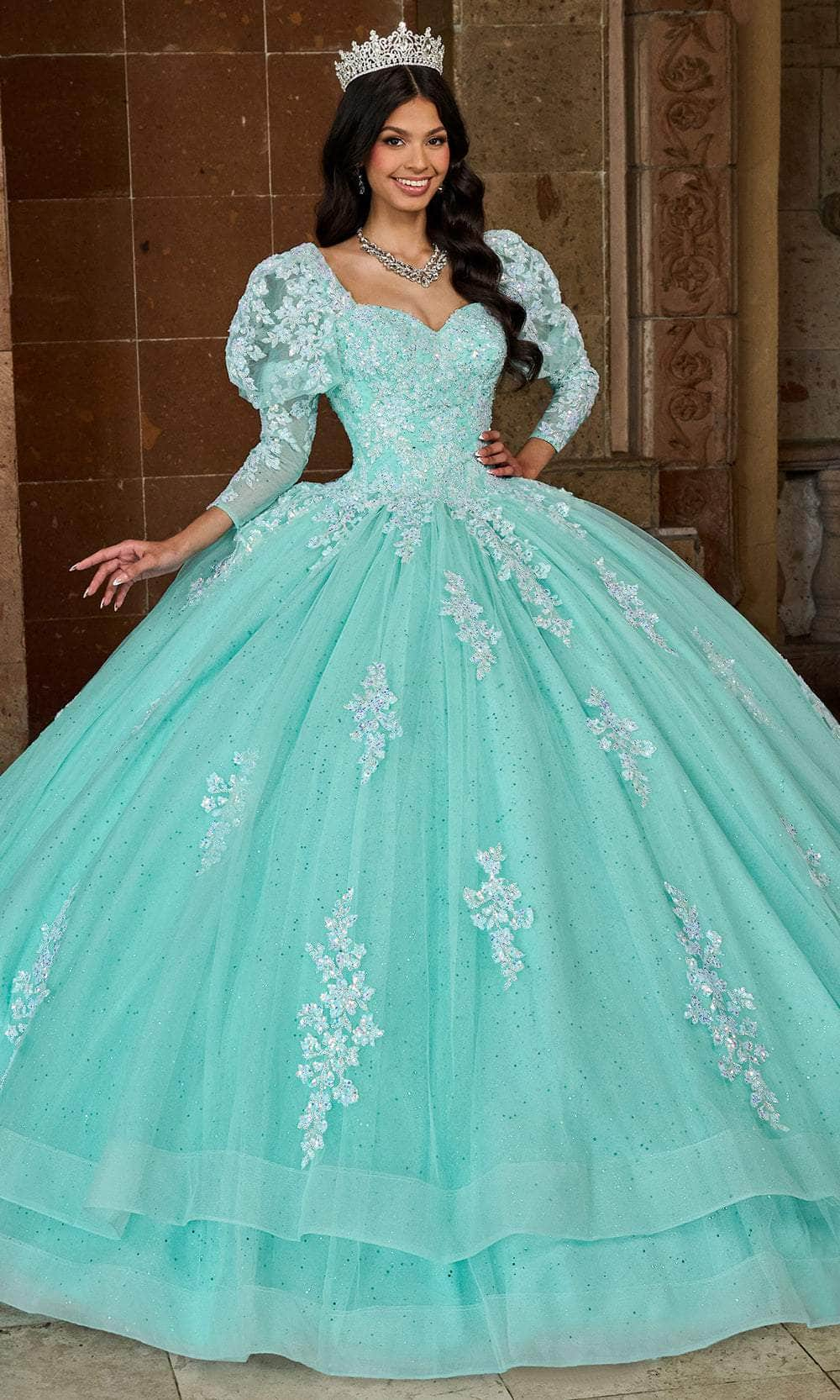 Rachel Allan RQ1131 - Beaded Applique Sweetheart Neck Ballgown
