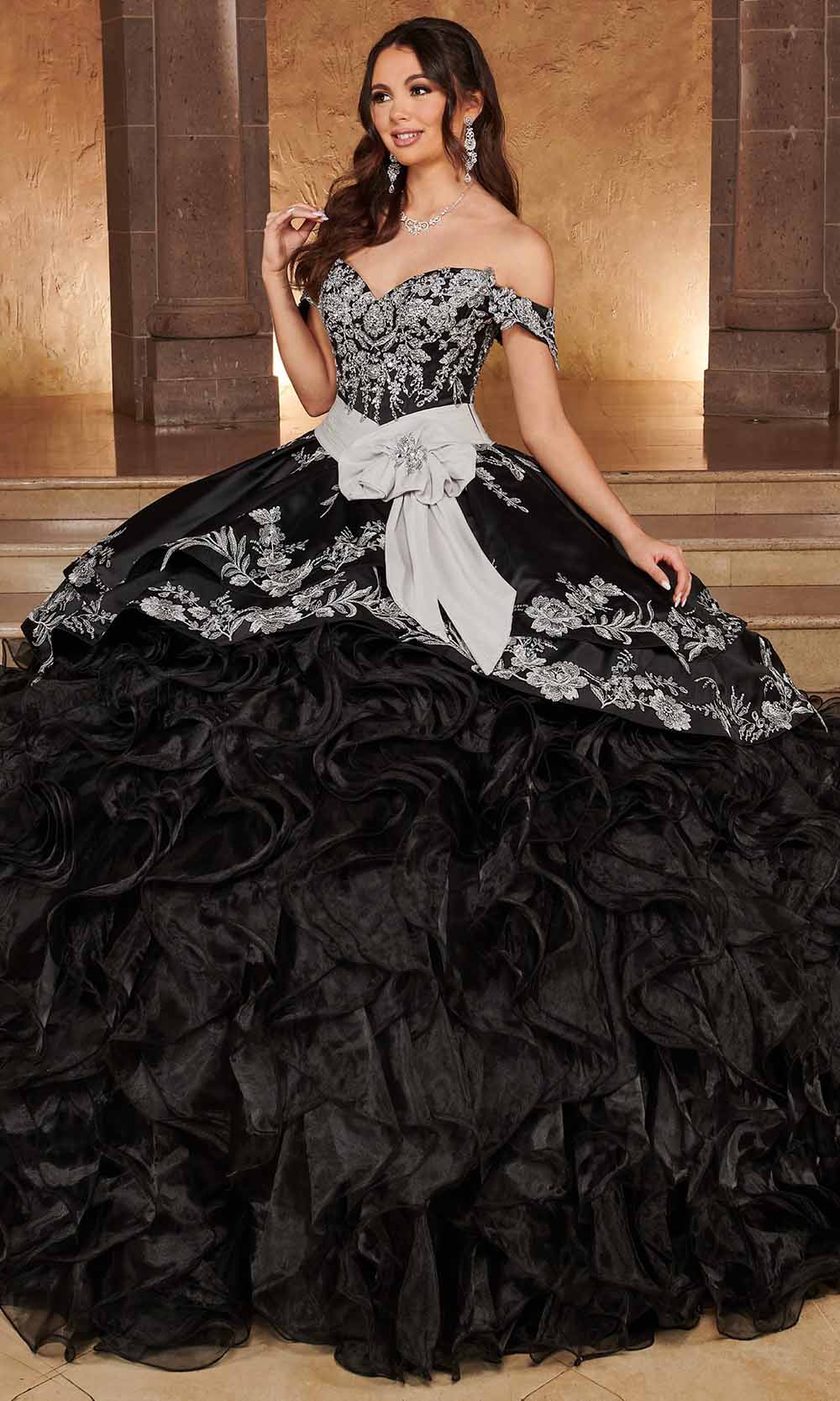 Rachel Allan RQ3104 - Sweetheart Organza Ruffle Ballgown
