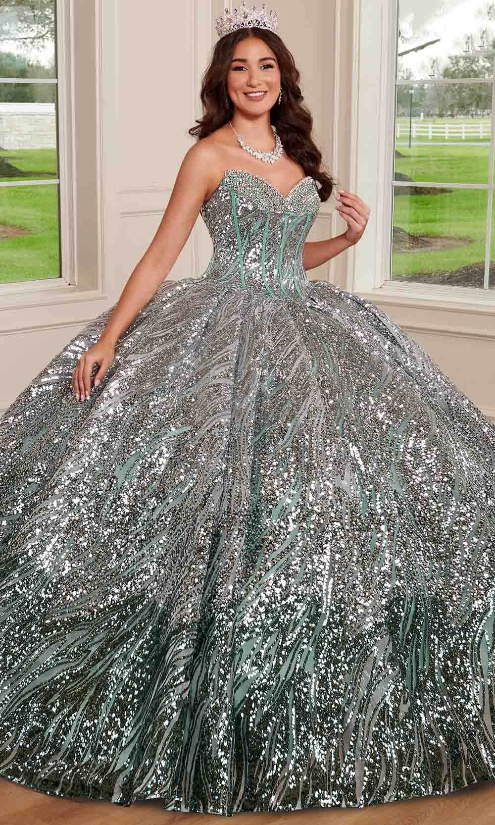 Rachel Allan RQ3121 - Sequin Tulle Quinceanera Ballgown
