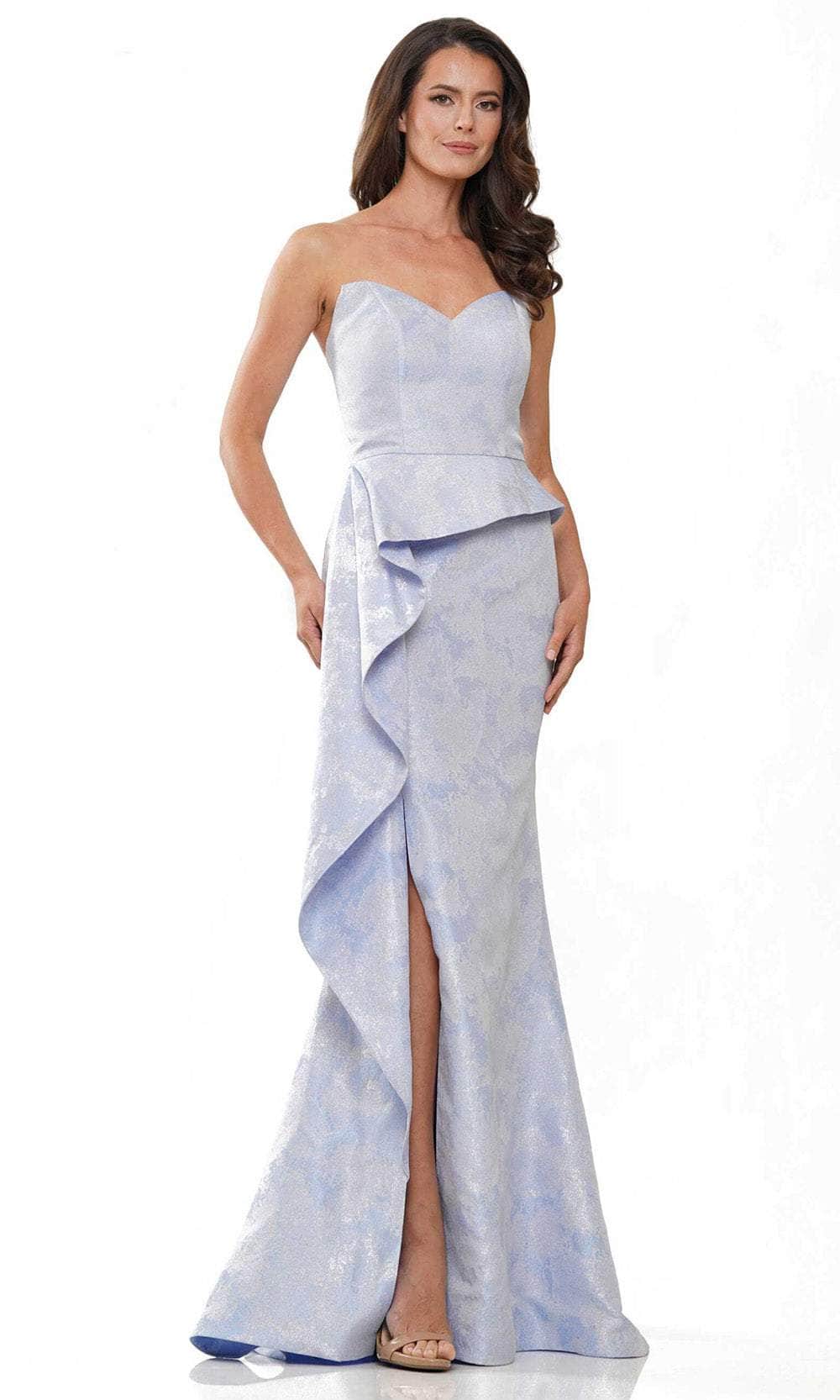 Rina Di Montella RD2936 - Strapless Side Ruffle Evening Gown
