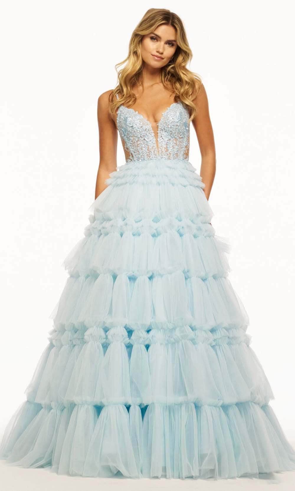 Sherri Hill 56102 - Plunging Ruffle Ballgown
