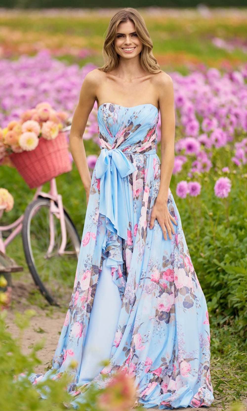 Sherri Hill 56234 - Pleated Ribbon Prom Dress

