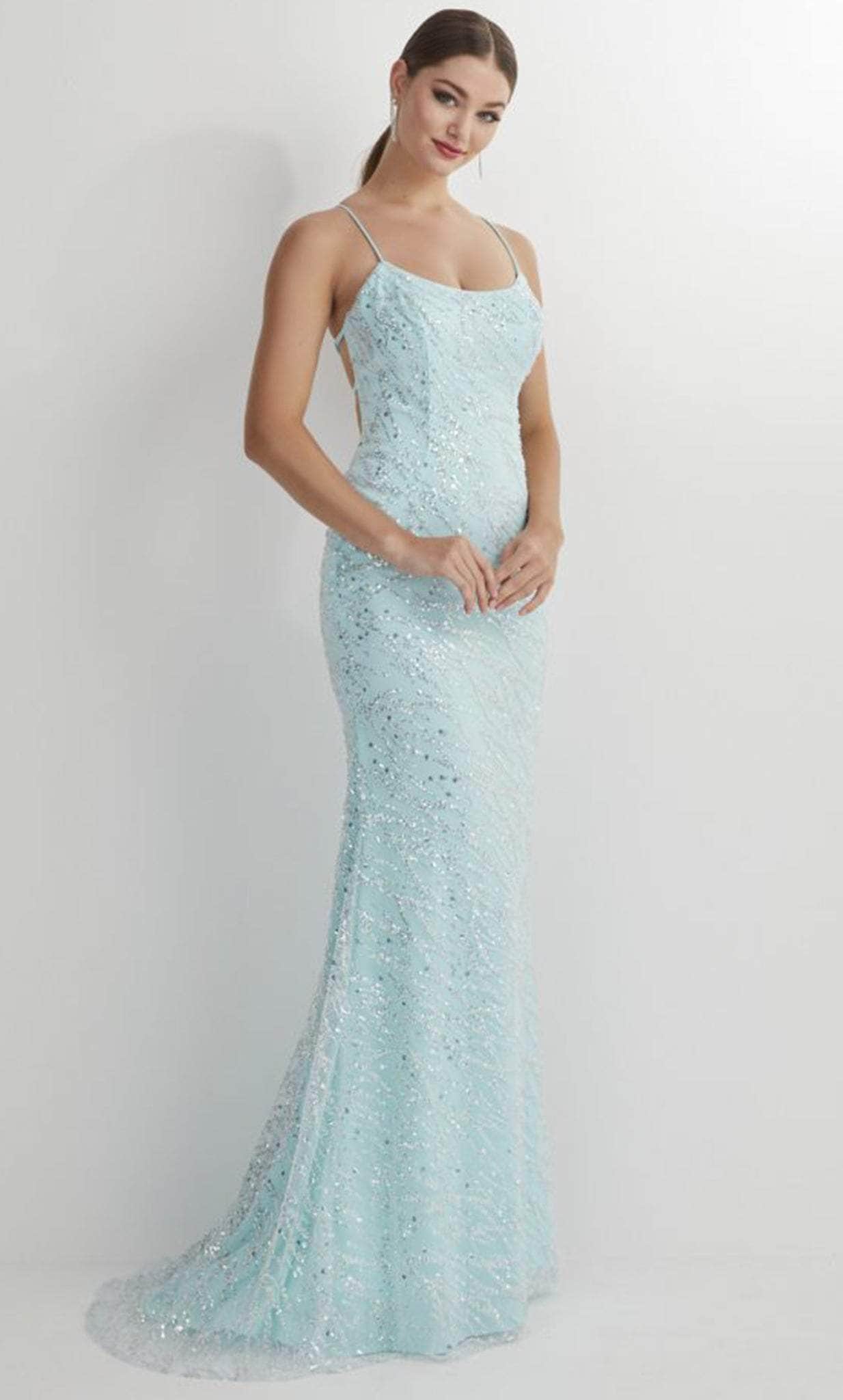Studio 17 Prom 12893 - Scoop Neck Lace-Up Back Prom Gown
